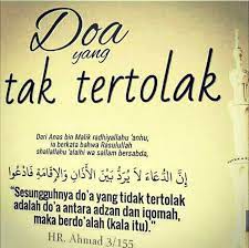 Doa Adzan Dan Iqomah