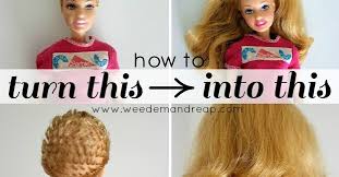 I wanted her hair mostly down to show the length and something fairly simple. How To Fix Ruined Barbie Hair Weed Em Reap