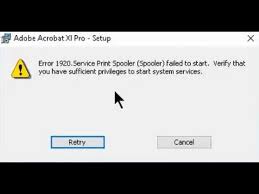 How To Solve The Problem Error 1920 Service Print Spooler Youtube