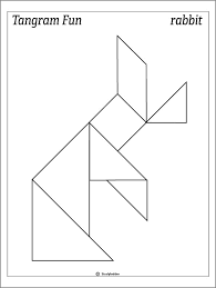 Use five tangram pieces to make a triangle. Tangram Puzzle Mat Rabbit Studyladder Interactive Learning Games
