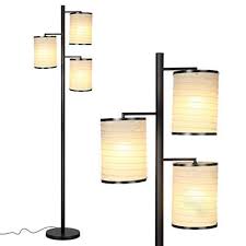Brightech Liam Asian Lantern Shade Tree Led Floor Lamp Tall Free Standing Pole With 3 Led Light Bulbs Contemporary Zelinks Amzn In 2020 Led Floor Lamp Tall Floor Lamps Standing Lamp