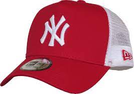 Ny Yankees New Era Red Clean Trucker Cap In 2021 Trucker Cap Yankees News Pink Baseball Cap