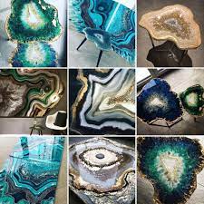 Poured Resin Geode Art Geode Painting Resin Artwork Resin Art