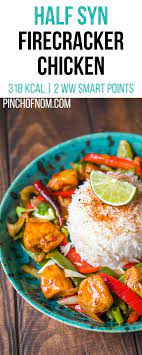 Half Syn Firecracker Chicken Pinch Of Nom Slimming World Recipes 318 Kcal 0 5 Syn World Recipes Slimming World Chicken Recipes Slimming World Fakeaway