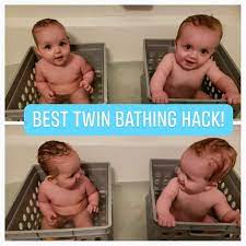 This baby bath seat comes with a high backrest to give comfortable support to your baby. Bathing Twins Quick And Easy Nifty Thrifty Mom Com Baby Medicine Twins Twin Mom