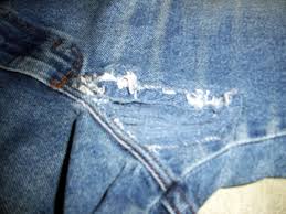 The patches will iron onto most fabrics that can withstand the heat of a hot dry iron. Patching Jeans Near A Zipper How To Sew A Pair Of Patched Jeans Dressmaking On Cut Out Keep