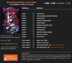 Ritual of the night has released, and in this guide we will attempt to keep track of any cheat codes for the game that are . Bloodstained Ritual Of The Night Trainer Fling Trainer Pc Game Cheats And Mods