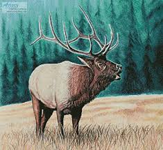 This is a cross stitch pattern leaflet only. Elk Bugler 2 Cross Stitch Pattern By Tereena Clarke Crosstitch Com