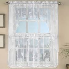 blossom floral lace kitchen curtains in