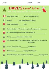 February is the only month where it's possible to go the entire time without having a full moon. Printable Christmas Carol Trivia Dave S Christmas Wonderland