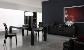 Or best offer dining room table and chairs custom 43 x 89 solid wood and black lacquer. Black Color Lacquered Finish Modern Dining Room With Crystals
