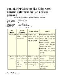 Maybe you would like to learn more about one of these? Doc Contoh Rpp Matematika Kelas 3 Ttg Bangun Datar Persegi Dan Persegi Panjang Taty Lisna Academia Edu