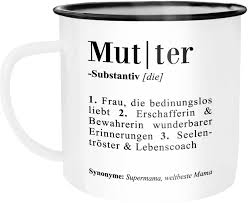 Emaille Tasse Becher Mama Definiation Worterbuch Dictionary Duden Kaffeetasse Moonworks Emaille Tasse Tassen Kaffeetassen