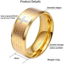 See more ideas about justin hayward, nights in white satin, moody blues. Examine Inreng Men S Stainless Steel Bible Verse Christian Lord S Prayer Cross Ring Wedding Bands Engraved Praying Webbpestcontrol Com