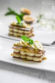 Banana Passionfruit Mille Feuille Temptation For Food In 2020 Food Impressive Dessert Recipe Food Processor Recipes