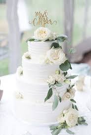 Chic Sage Green And Gold Wedding With Oodles Of Eucalyptus Green Wedding Cake Summer Wedding Cakes Simple Wedding Cake