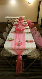 Baby Shower Themes For Gils Princess Tulle Table 47 Best Ideas Baby Shower Table Decorations Baby Shower Table Baby Shower Decorations