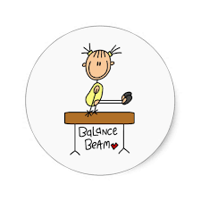 Stick Figure Gymnast On Balance Beam Stickers Zazzle Com In 2021 Stick Figures Stick Figure Drawing William Morris Art