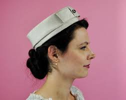 Vintage 60's Black Jean Allen Straw Hat