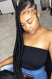 Long Lemonade Braids Braids Lemonadebraids Wearing Lemonade Braids Is An Awesom Feed In Braids Hairstyles Feed In Braids Ponytail Big Box Braids Hairstyles