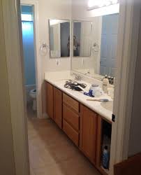 Is painting bathroom floor tiles a good idea. How To Paint A Bathroom Floor To Look Like Cement Tile For Under 75 Young House Love