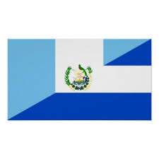 The flag of el salvador was inspired by the flag of the federal republic of central america, and by the flag of argentina, the country that sent one of the first fleets to help consummate the independence of central american republics from spain. Guatemala El Salvador Half Flag Country Symbol Poster Zazzle Com Flag Country Guatemala Flag El Salvador Flag
