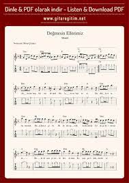 degmesin ellerimiz nota tab gitaregitim net notalara dokulmus muzik muzik notalari flut