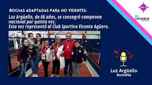 Luz Arguello, pentacampeona de bochas adaptadas