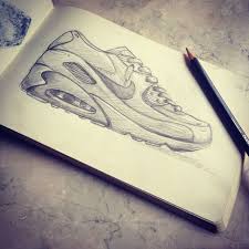 Arsek Nike Airmax Sketch Drawing Airmax90 Pencil Sketching Tattoo Design Drawings Graff Art Drawings