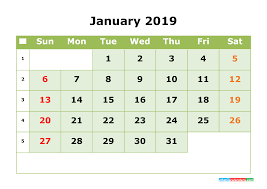 Free January 2020 Printable Calendar Word Pdf With Holidays Calendar Printables Calendar 2019 Printable Calendar Template