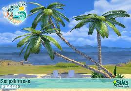Sims 4 leaning palm tree. Corporation Simsstroy The Sims 4 Set Palms Trees