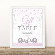 Printable Elephant Baby Shower Gift Table Sign Elephant Etsy Gift Table Signs Baby Shower Advice Baby Shower Signs