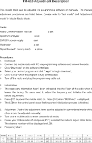 Tm 610v Mobile Radio User Manual Shenzhen Hyt Science