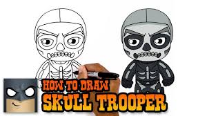 Fortnite How To Draw Skull Trooper Art Tutorial Skulls Drawing Graffiti Characters Cartooning 4 Kids