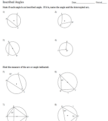 This Resource May Be Helpful As A Source Of Additional Exercises To Geometry Module 5 Lesson 5 Inscribed Angle Theorem Geometry Worksheets Eureka Math Math