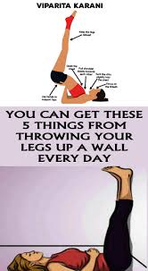 Stay In Viparita Karani For 5 To 20 Minutes If You Are Not Used To Restorative Yoga You May Want To Get Up After 5 Minut Legs Up The Wall Excercise Wall Yoga