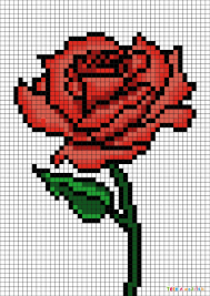 Pixel Art Grid Pixel Art Rose Infographicnow Com Your Number One Source For Daily Infographics Visual Creativity pixel art grid pixel art rose