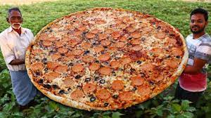 Pepperoni Pizza Recipe Without Oven Biggest Italian Pizza Never Seen Before Grandpa Kitchen Pizza Recipe Without Oven Pizza Recipes Pepperoni Pizza Recipes