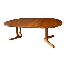 Coffee tables that turn into dining tables: Vintage Teak Round Extendable Dining Table By Am Mobler Denmark 139684