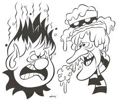 Patrick Owsley Cartoon Art And More Heat Miser Snow Miser Original Art Rankin Bass Heat Miser Snow Miser Cartoon Art