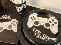 Blue jello water at a minecraft birthday party! Video Game Truck Party Ideas Glitter On A Dime