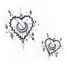 The sacred heart need not standalone as a tattoo. Stars Heart Moon Tattoo Romantic Tattoo Pattern Tattoo Arrow Tattoos