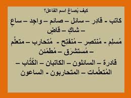 شرح درس اسم الفاعل بالأمثلة المرسال