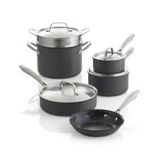 Cuisinart Greengourmet Non Stick Hard Anodized 10 Piece Cookware Set Reviews Crate And Barrel In 2020 Gourmet Cookware Cookware Set Cookware And Bakeware