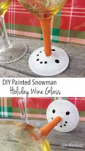 You guys went crazy for my pumpkin wine glasses that i posted in my fall favorites and i am happy to share my latest wine glass diy of santa! Diy Snowman Painted Wine Glasses Julie Measures