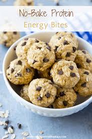 No Bake Protein Energy Bites Recipe Protein Energy Bites Healthy Protein Snacks Energy Bites Recipes