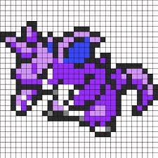 Nidoking Pokemon Sprite Perler Bead Pattern Bead Sprite Perler Bead Pokemon Patterns Pokemon Bead Pokemon Perler Beads