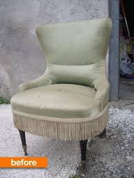 Before After A Classic Chair Gets A Dose Of La Dolce Vita Classic Chair Reupholster Chair Barber Chair For Sale