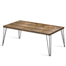 Alaterre claremont rustic wood coffee table. Mixed Stylish Rustic Industrial Solid Wood Rectangular Cocktail Coffee Table Large Rustic Wood Surface Rugged Metal Legs Hw60876 Coffee Tables Aliexpress