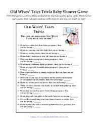 According to old gender wives' tales, these pregnancy symptoms mean you may be in luck. Old Wives Tales Trivia Baby Shower Game Old Wives Tales Trivia Baby Shower Game Pdf Pdf4pro